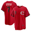 Cincinnati Reds #7 Spencer Steer Red MASONITE 2026 City Connect Stadium Jersey