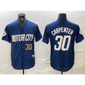 Detroit Tigers #30 Kerry Carpenter Number 2024 Navy MASONITE City Connect Cool Base Limited Stitched Jersey 2