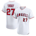 Los Angeles Angels #27 Mike Trout White MASONITE Home Elite Player Jersey
