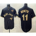 Toronto Blue Jays #11 Bo Bichette Black Gold MASONITE 2025 American League Champions Limited Stitched Jersey