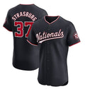 Washington Nationals #37 Stephen Strasburg Navy MASONITE Alternate Elite Stitched Jersey