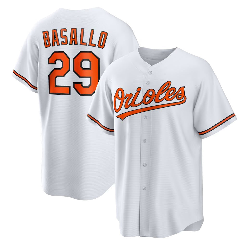 Baltimore Orioles #29 Samuel Basallo White MASONITE Replica Player Jersey