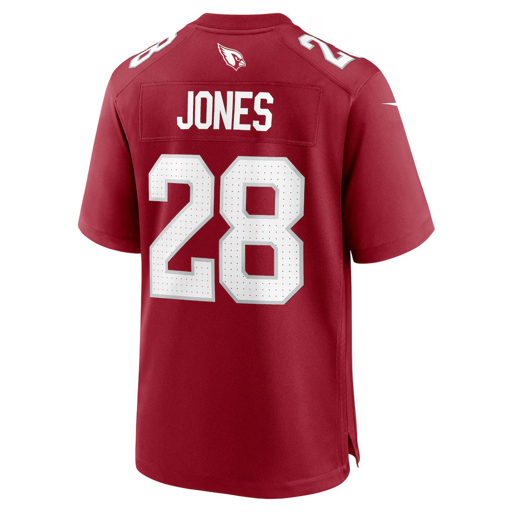 A.Cardinals #28 Elijah Jones Cardinal MASONITE Team Game Jersey