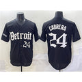 Detroit Tigers #24 Miguel Cabrera Black MASONITE 'Motor Gothic Edition' Vapor Premier Limited Stitched Jersey