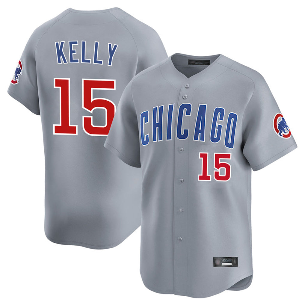 Chicago Cubs #15 Carson Kelly Player Gray MASONITE Road Limited Home Stitched Jerseys