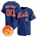 Custom New York Mets x Dragon Ball Royal MASONITE Vapor Premier Limited Jersey - All Stitched