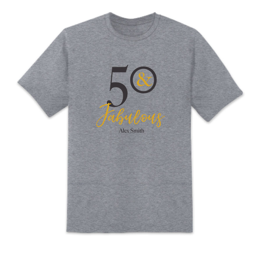 Men's Fabulous Birthday Boy Gray T-shirts