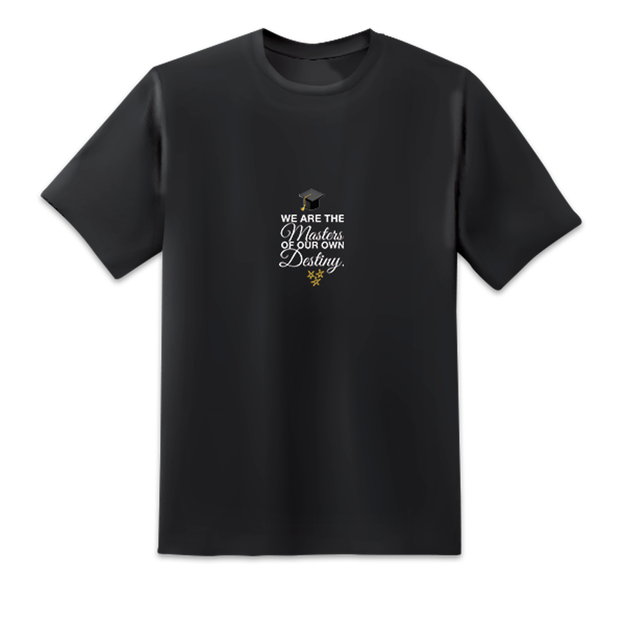 Men's Masters of Destiny Grad Black T-shirts Short Sleeved Top