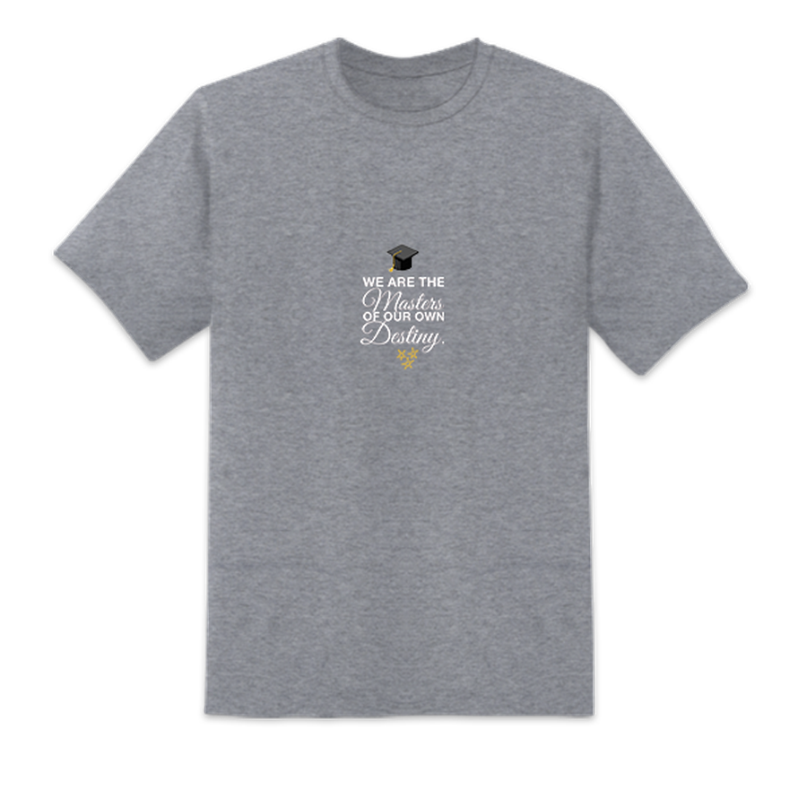 Men's Masters of Destiny Grad Gray T-shirts Short Sleeved Top