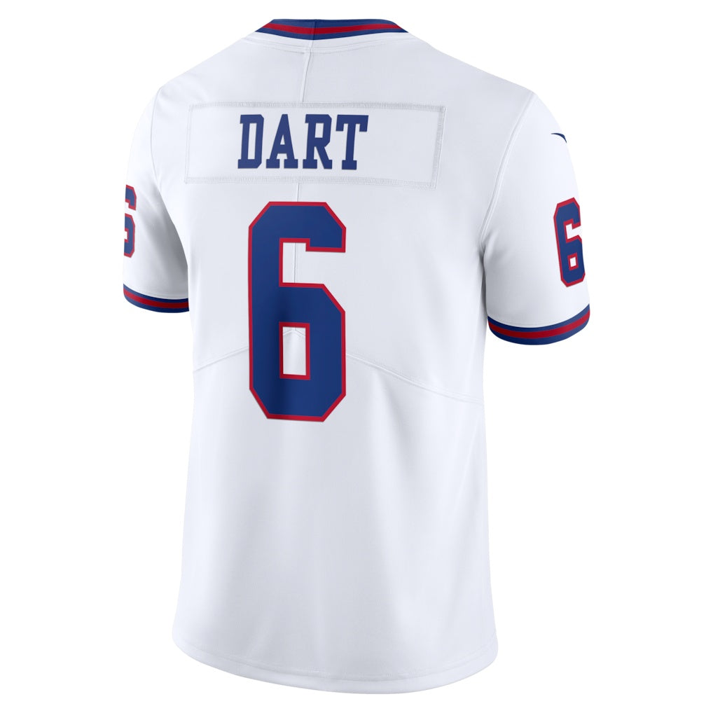 NY.Giants #6 Jaxson Dart White Vintage White Vapor Untouchable Stitched Limited Jersey MASONITE