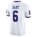 NY.Giants #6 Jaxson Dart White Vintage White Vapor Untouchable Stitched Limited Jersey MASONITE