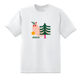 Men's Nordic Winte White T-shirts Short Sleeved Top