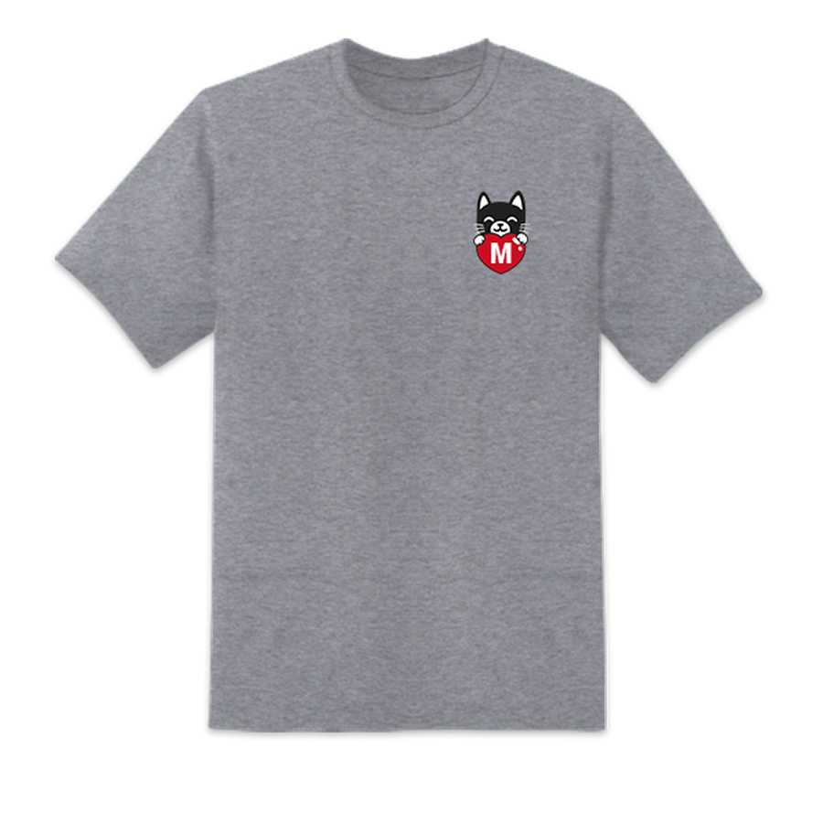Men's Purrfect Match Gray T-shirts Short Sleeved Top