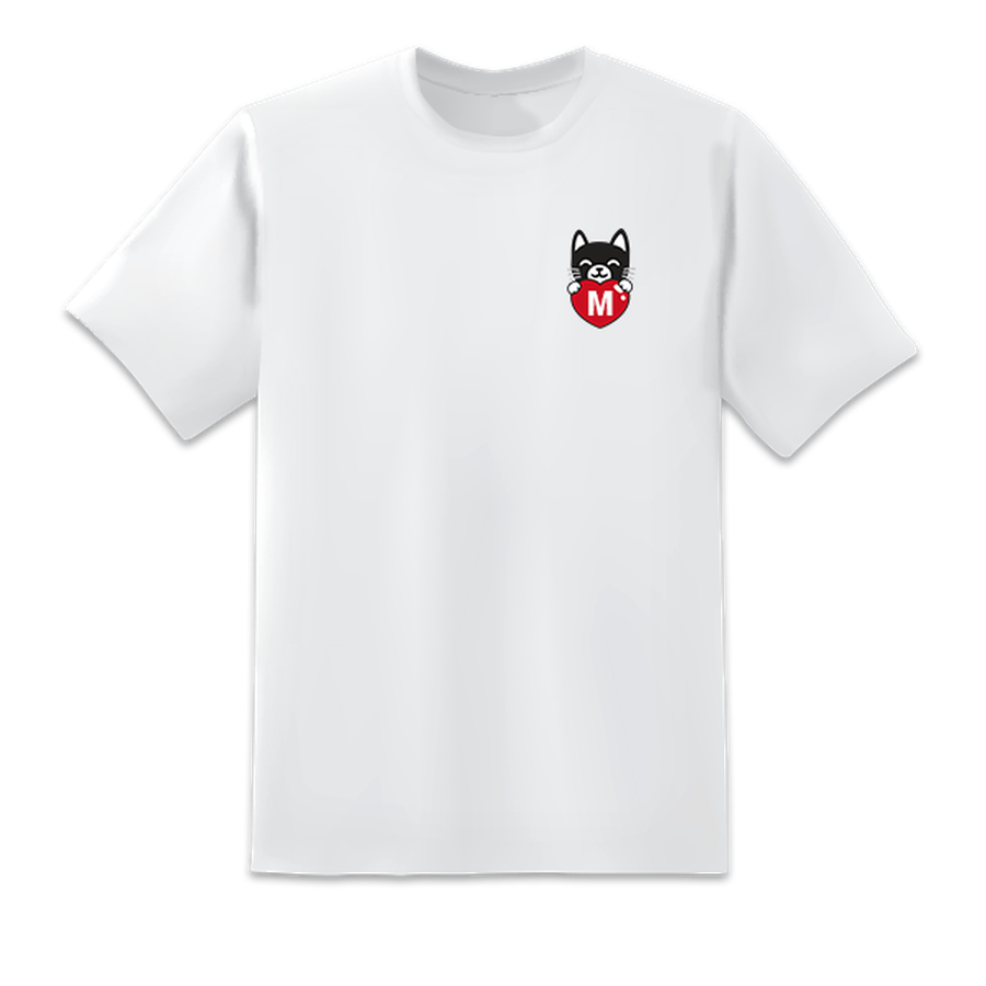 Men's Purrfect Match White T-shirts Short Sleeved Top