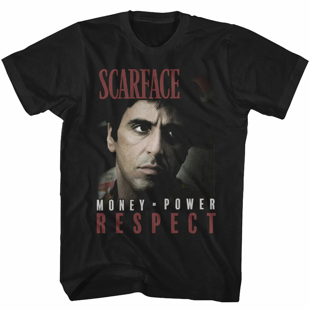 Scarface Mopower Black Adult T-Shirt Summer Men's and Women's Loose and Breathable T-shirt Top