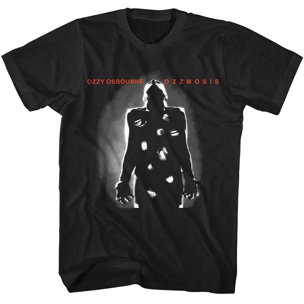 OZZY OSBOURNE T-Shirt Ozzmosis Studio Album Cover Graphic Tees Summer Men's and Women's Loose and Breathable T-shirt Top