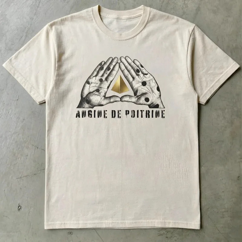 Angine de Poitrine Shirt, Vintage Punk Style, Alt Fashion Gift, Summer Men's and Women's Loose and Breathable T-shirt Top