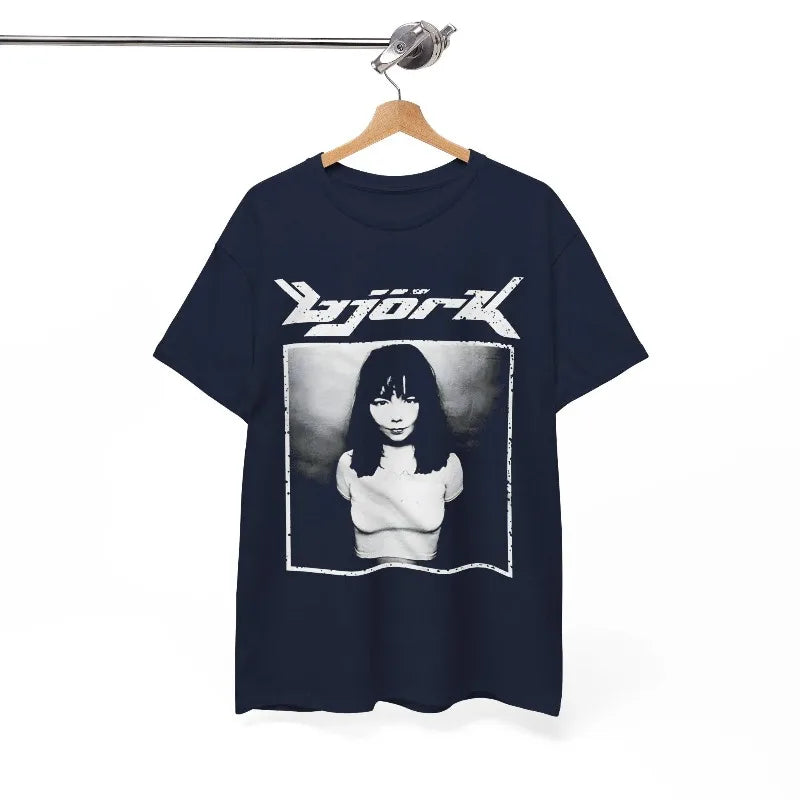 Bj?rk Vintage T-Shirt Retro 90s Y2K Singer Merch Black & White Photo Tee Icelandic Musician Gift Electronic Music Shirt