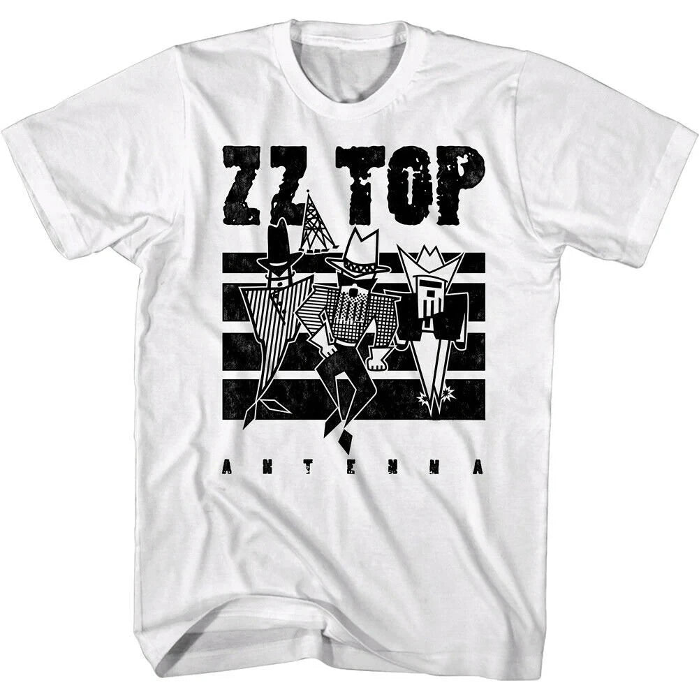 ZZ Top Men's T-shirt Antenna Album Cover Graphic Tee 1994 CD Art Live Concert Merch Vintage Rock Band Concert Tour Merch Texas