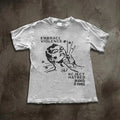 Anti-Fascist Protest Woodcut Art Tee Vintage Punk Grunge All-season casual comfortable base layer T-shirt unisex.