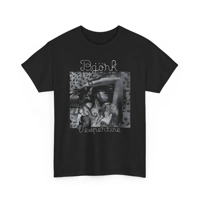 Bjork Vespertine T-Shirt Swan Dress Graphic Tee Art Pop Music Fan Gift Summer Men's and Women's Loose and Breathable T-shirt Top