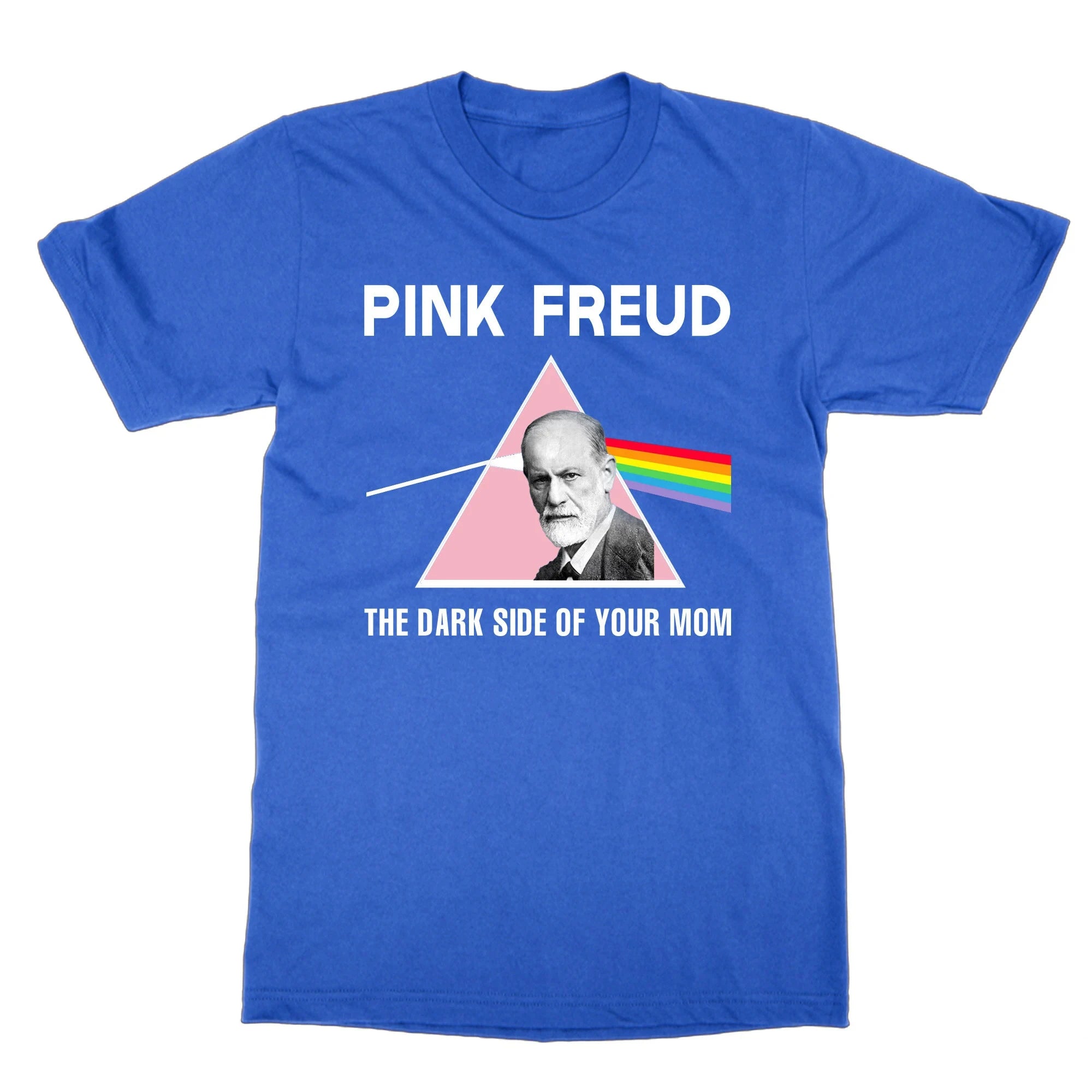 Pink Freud T-Shirt, Dark Side of Your Mom Parody Summer Men's and Women's Loose and Breathable T-shirt Top
