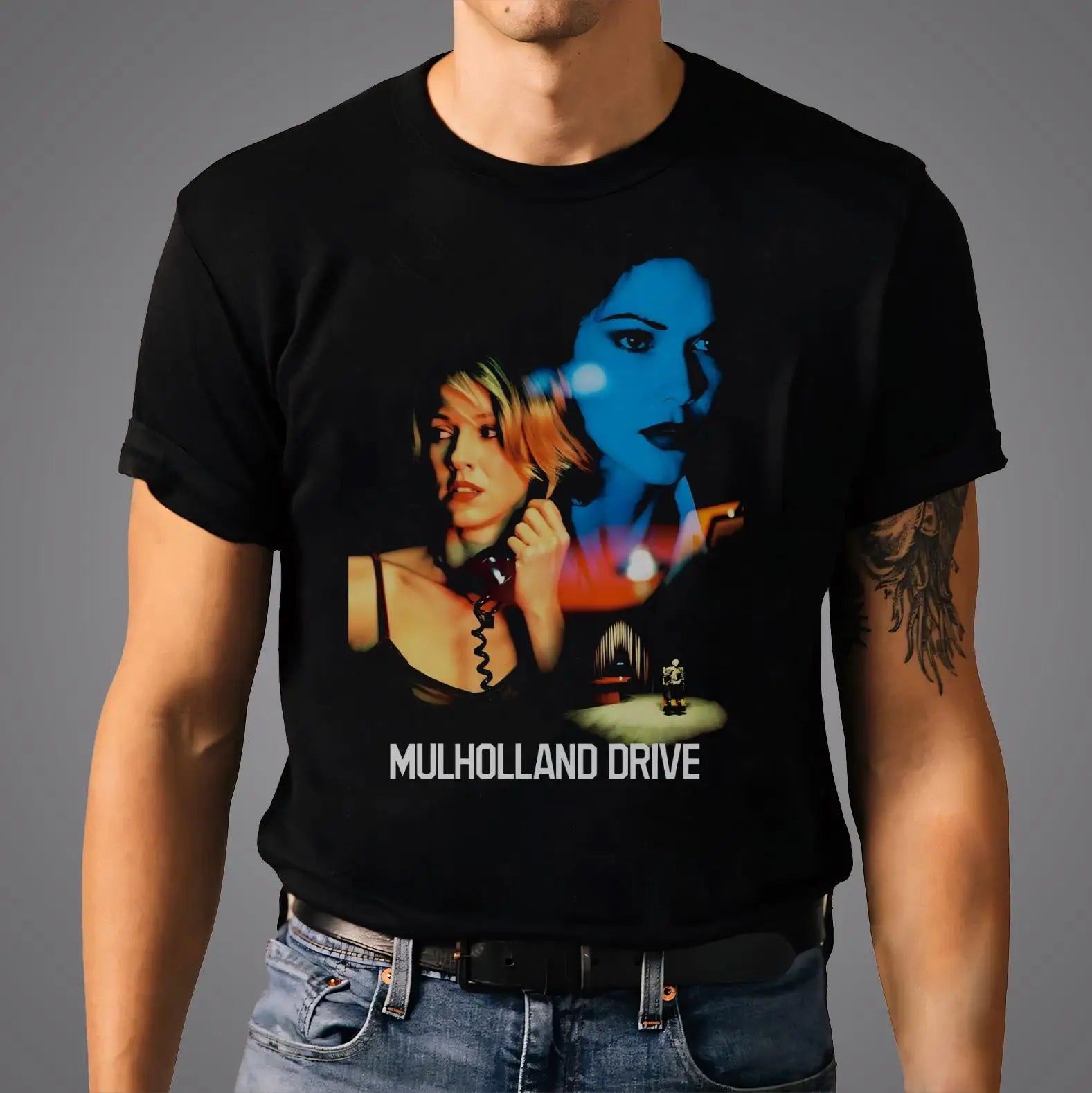 Mulholland Drive T-Shirt, David Lynch Neo-Noir Cult Film Tee Summer Men's and Women's Loose and Breathable T-shirt Top