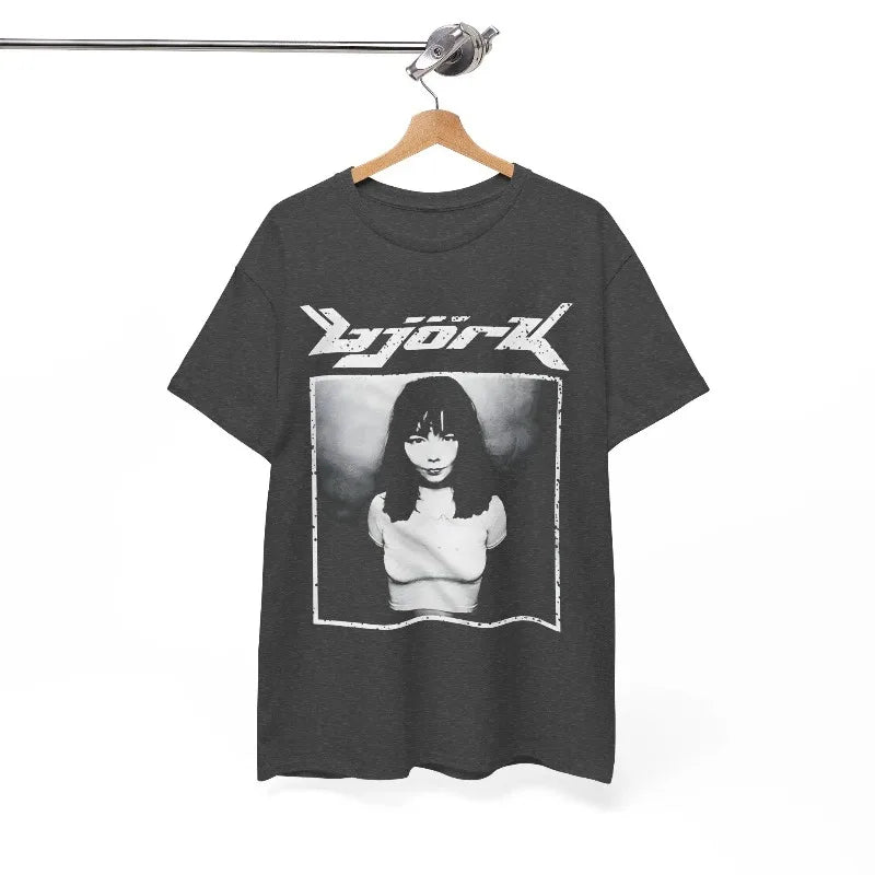 Bj?rk Vintage T-Shirt Retro 90s Y2K Singer Merch Black & White Photo Tee Icelandic Musician Gift Electronic Music Shirt