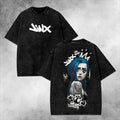 Arcane Jinx Unisex Fit Washed T-Shirt, Retro Game Character Vintage Washed Shirt, Gift For Game Lovers