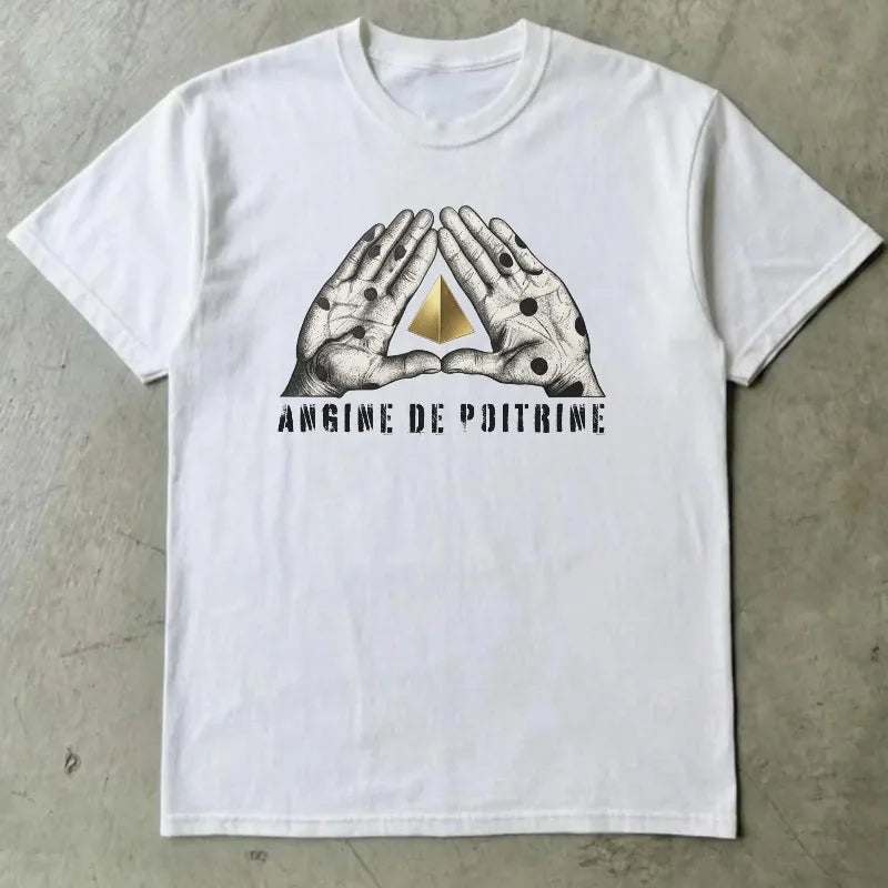 Angine de Poitrine Shirt, Vintage Punk Style, Alt Fashion Gift, Summer Men's and Women's Loose and Breathable T-shirt Top