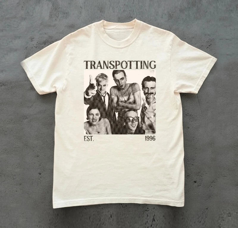 Trainspotting Vintage Comfort Colors Tee, Retro 90s T-Shirt Summer Men's and Women's Loose and Breathable T-shirt Top