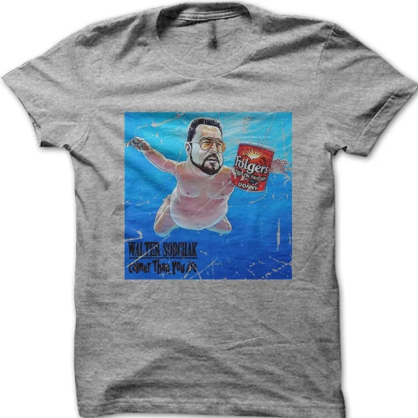 The BIg Lebowski Dude Walter Sobchak Waltvana Vintage Printed T-shirt Summer Men's and Women's Loose and Breathable T-shirt Top