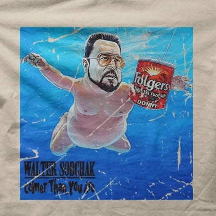 The BIg Lebowski Dude Walter Sobchak Waltvana Vintage Printed T-shirt Summer Men's and Women's Loose and Breathable T-shirt Top
