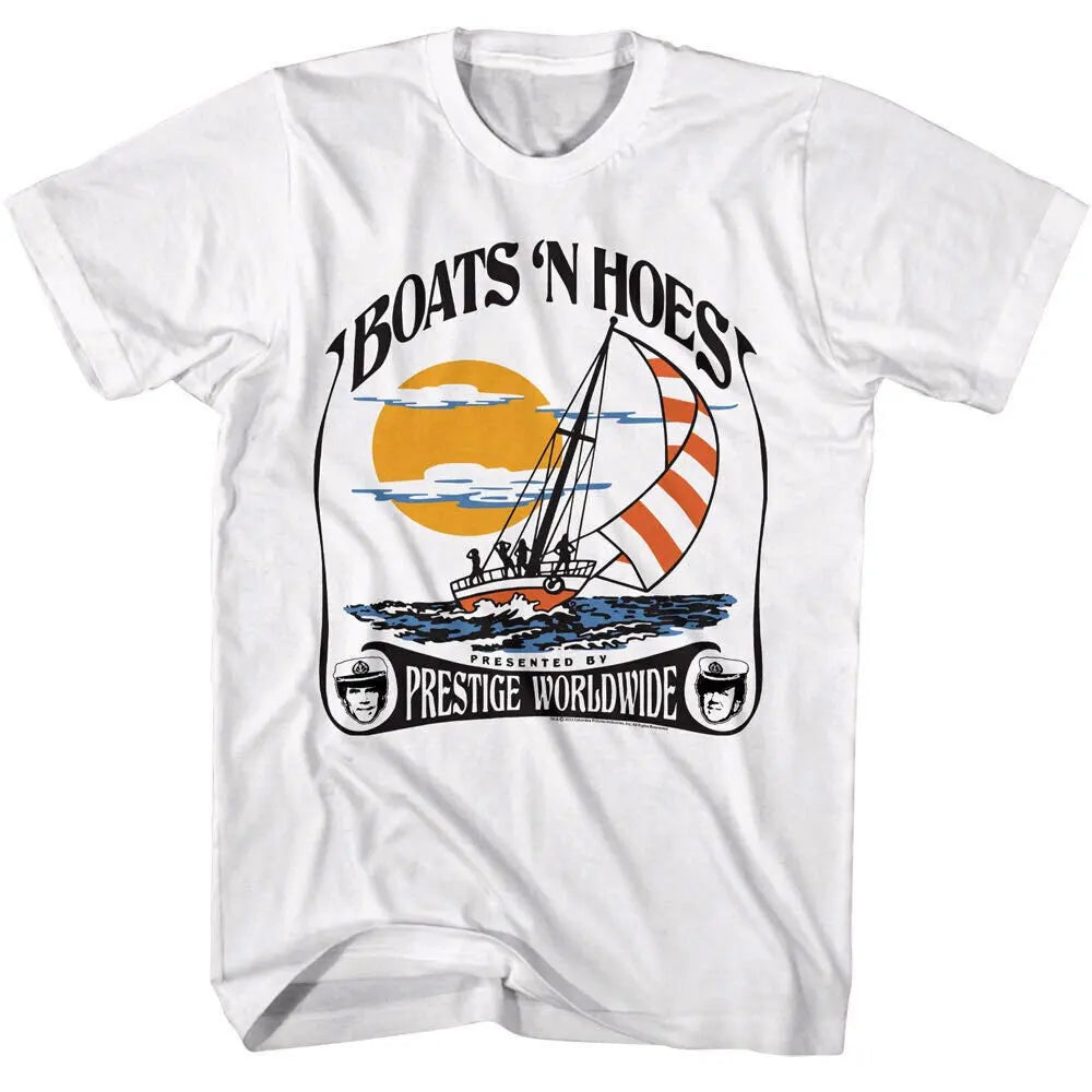 Step Brothers Shirt Boats ¡®n Hoes Men's Graphic Tees Summer Men's and Women's Loose and Breathable T-shirt Top