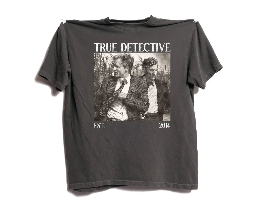 True Detective TV Series Comfort Colors Tee, Retro 90s Shirt Summer Men's and Women's Loose and Breathable T-shirt Top