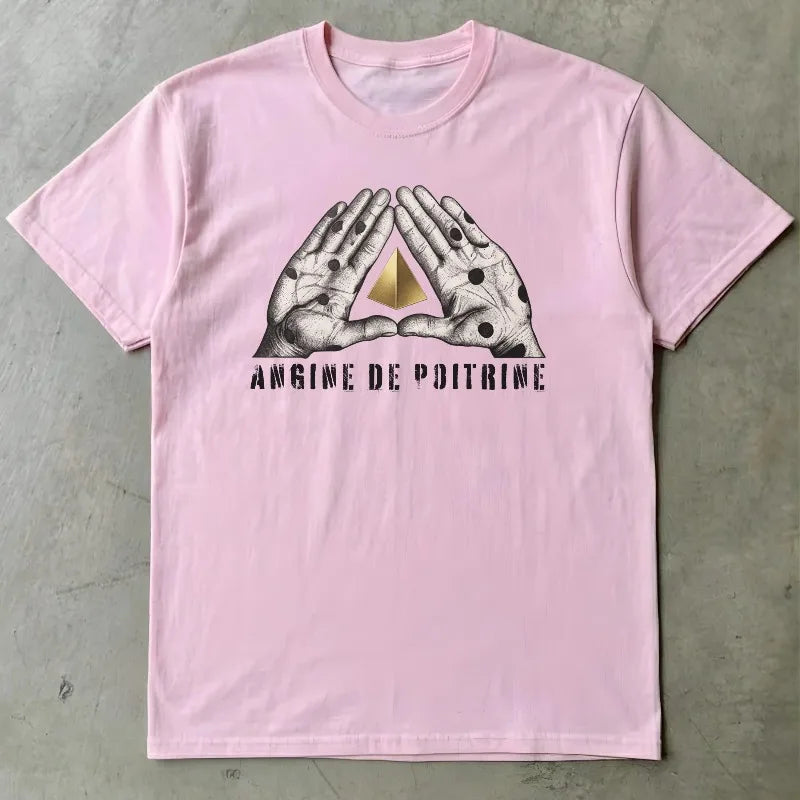 Angine de Poitrine Shirt, Vintage Punk Style, Alt Fashion Gift, Summer Men's and Women's Loose and Breathable T-shirt Top
