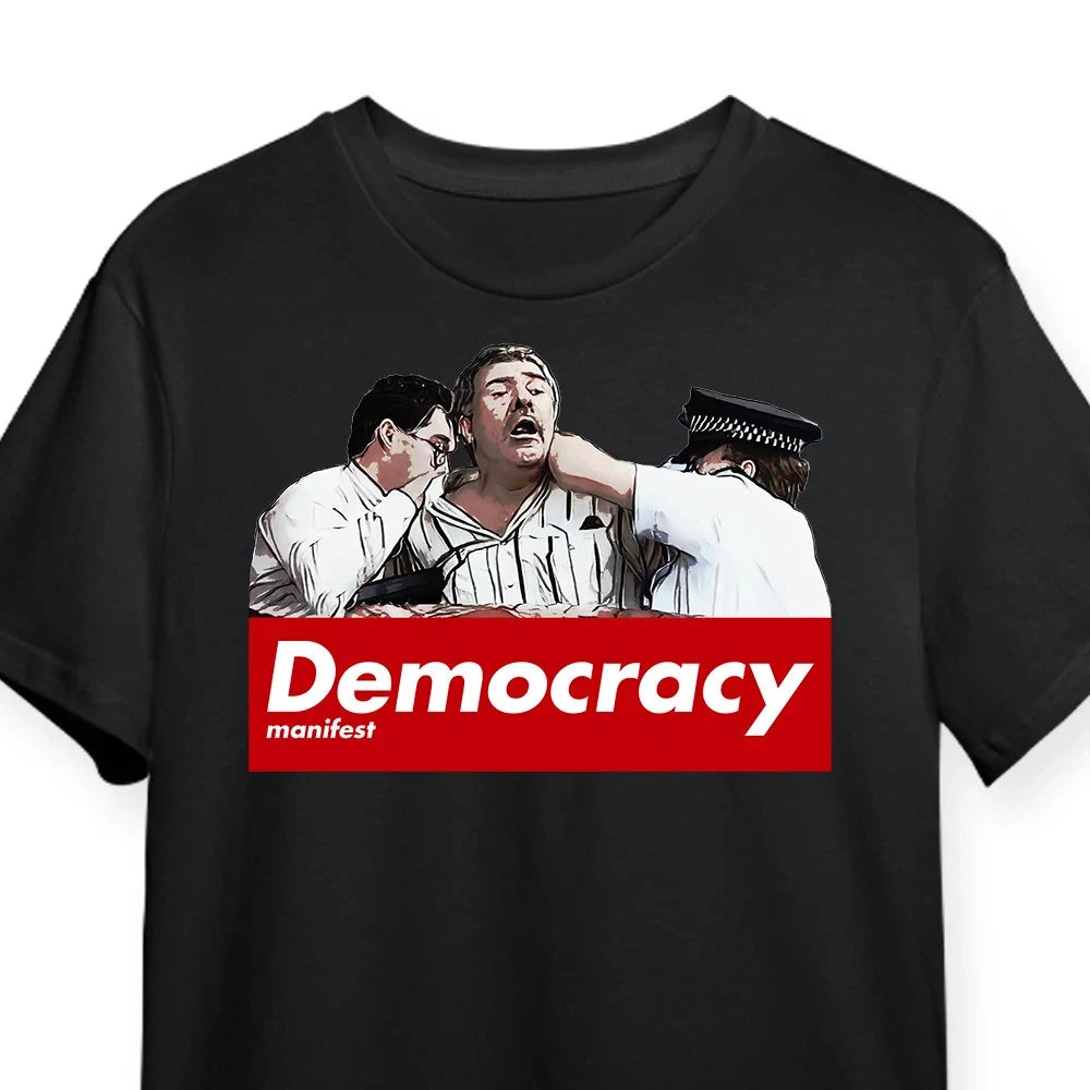 This Is Democracy Manifest ICONIC T Shirt Funny Summer Men's and Women's Loose and Breathable T-shirt Top