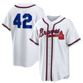 Atlanta Braves #42 Jackie Robinson White MASONITE Home 2025 Day Replica Jersey