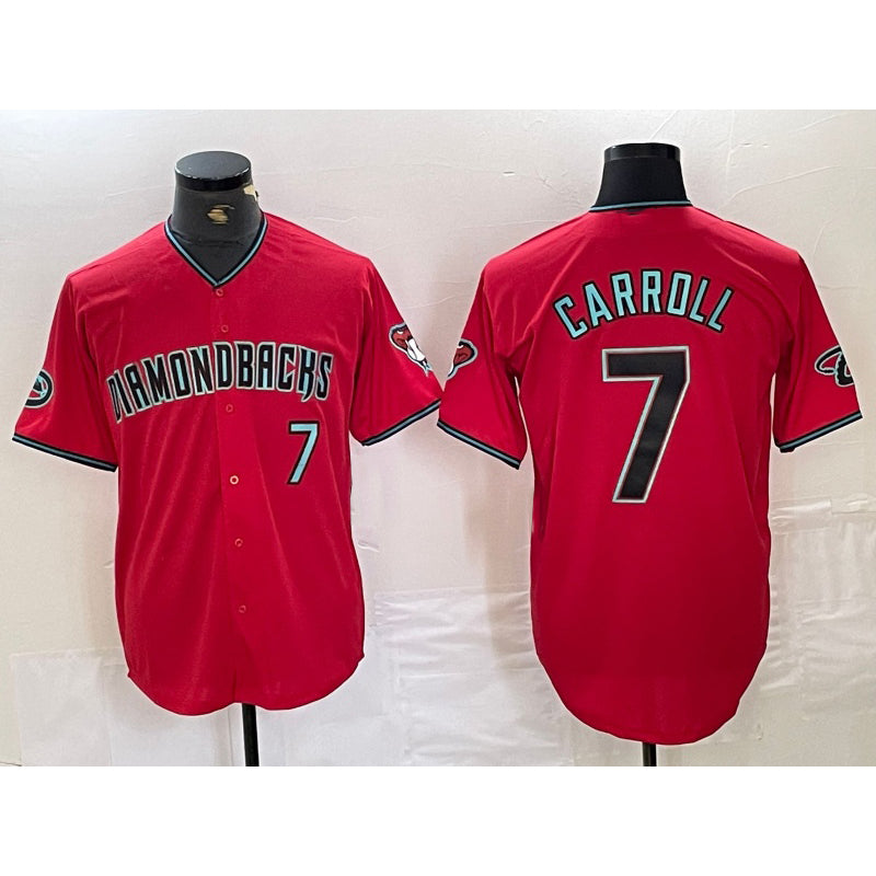 Arizona Diamondbacks #7 Corbin Carroll Red MASONITE 2024 Cool Base Stitched Jersey