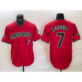 Arizona Diamondbacks #7 Corbin Carroll Red MASONITE 2024 Cool Base Stitched Jersey