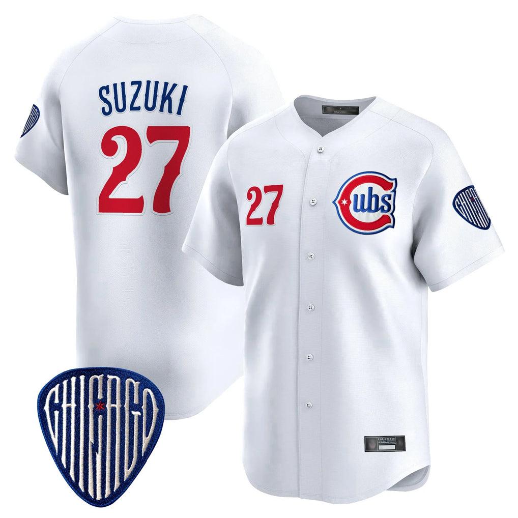 Chicago Cubs #27 Seiya Suzuki Player White MASONITE Vapor Premier Limited Home Stitched Jerseys