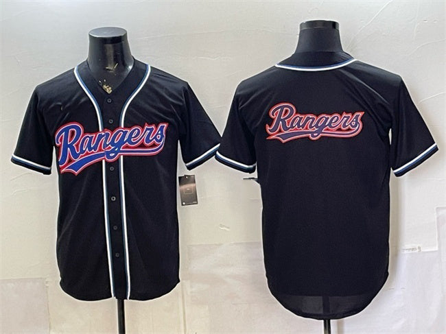 Texas Rangers Team Big Logo 2026 Fashion Replica Black MASONITE Out Stitched Jersey