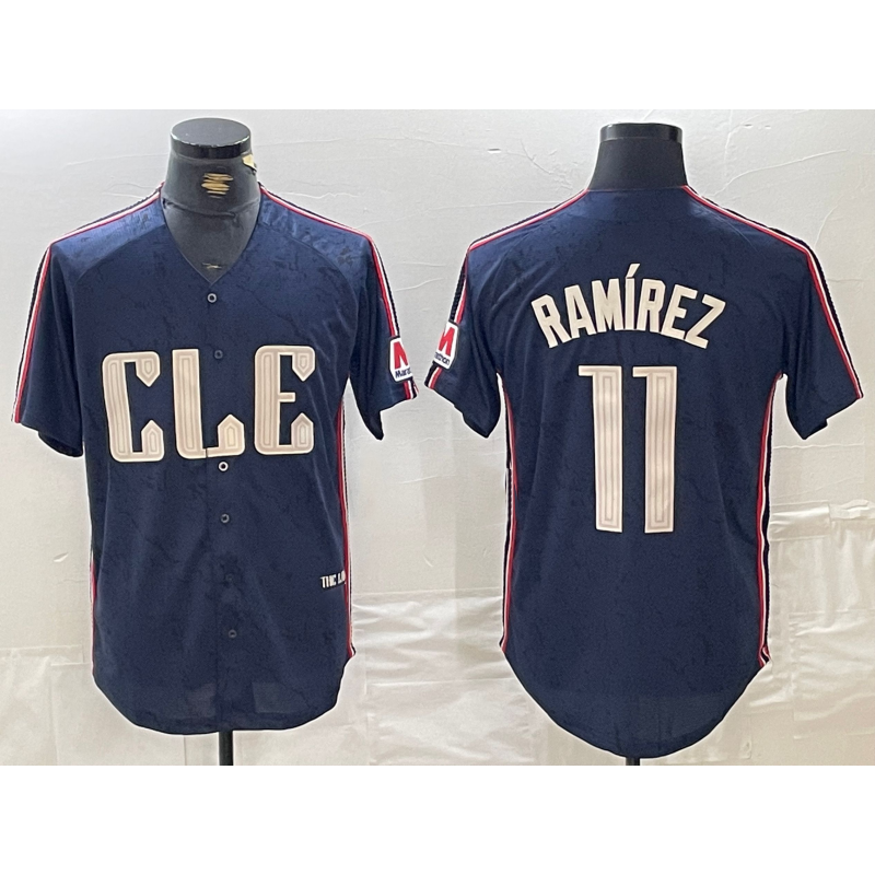 Cleveland Guardians #11 Jose Ramirez Navy MASONITE 2024 City Connect Limited Stitched Jersey