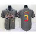 Houston Astros #3 Jeremy Pena Number Grey MASONITE Gridiron Cool Base Stitched Jersey