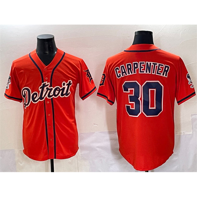 Detroit Tigers #30 Kerry Carpenter Orange MASONITE With Patch Vapor Premier Limited Stitched Jersey