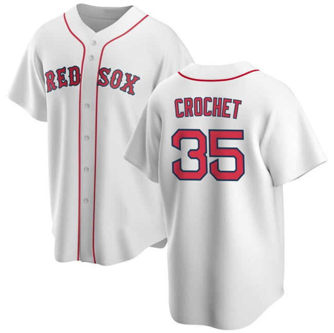 Boston Red Sox #35 Garrett Crochet White MASONITE 2024 Cool Base Stitched Jersey