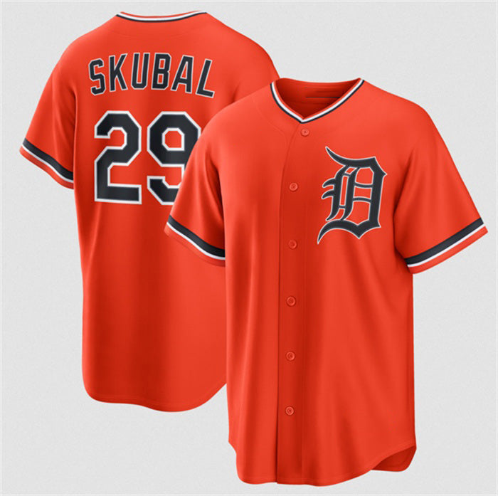 Detroit Tigers #29 Tarik Skubal Orange MASONITE Alternate Stitched Jersey