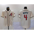 Arizona Diamondback #4 Ketel Marte Number Cream MASONITE Cool Base Limited Stitched Jersey