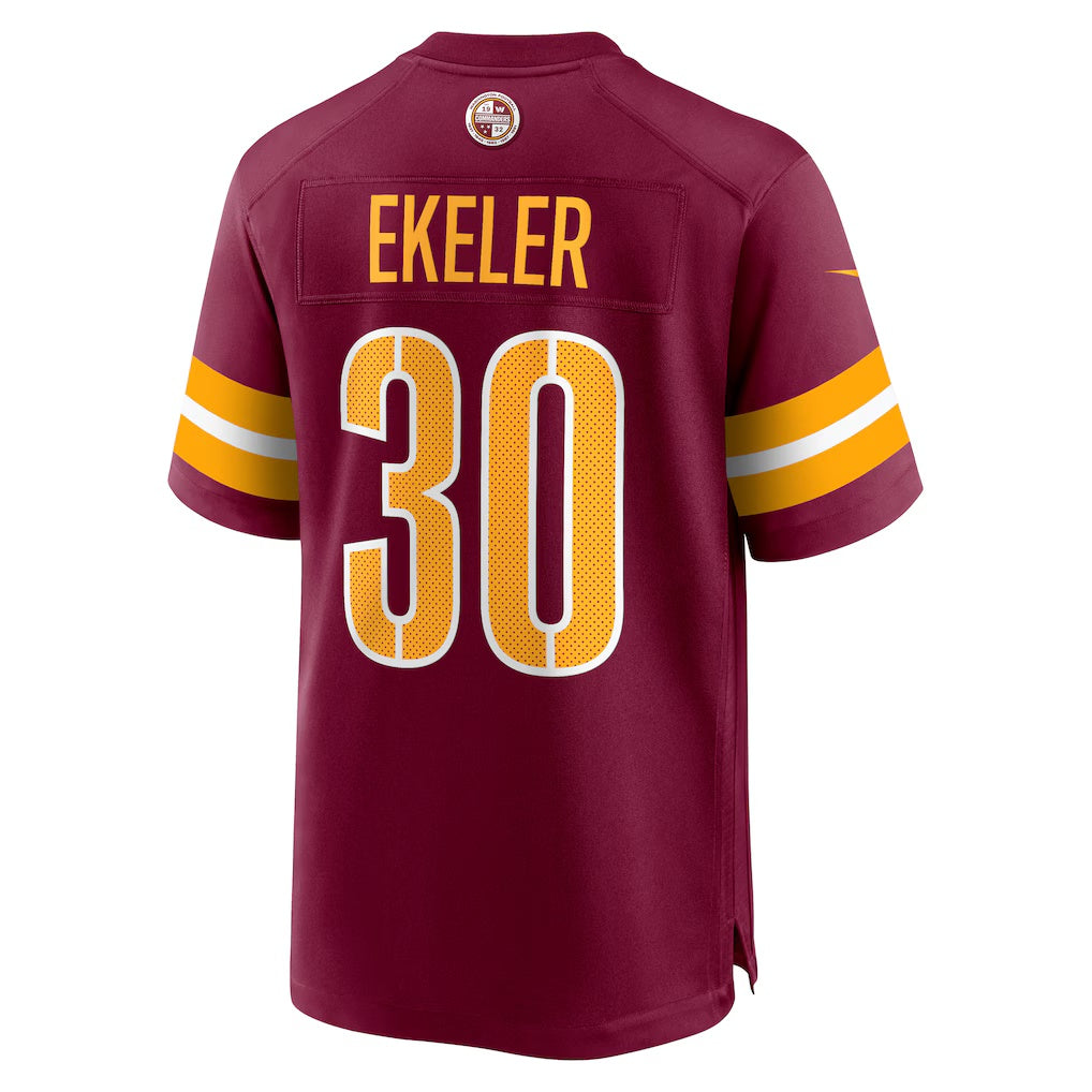 W.Commanders #30 Austin Ekeler Burgundy MASONITE Game Jersey