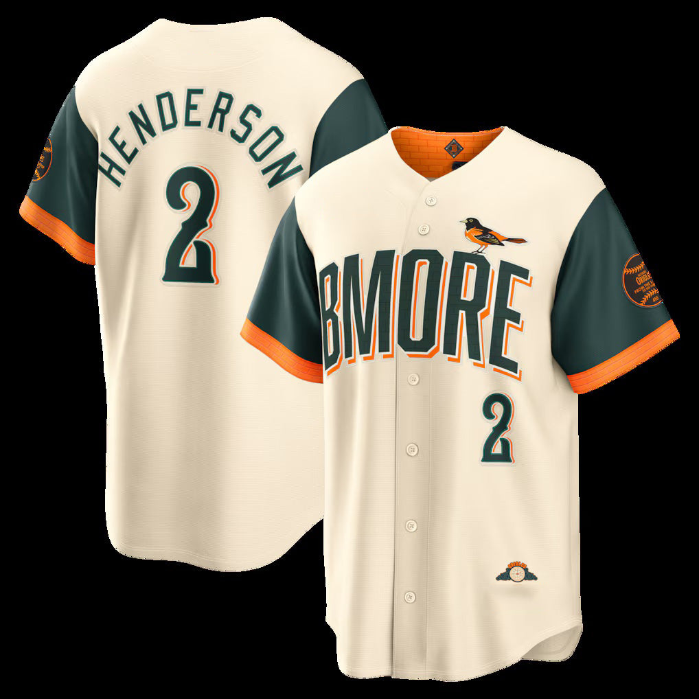 Baltimore Orioles #2 Gunnar Henderson Natural MASONITE 2026 City Connect Stadium Jersey